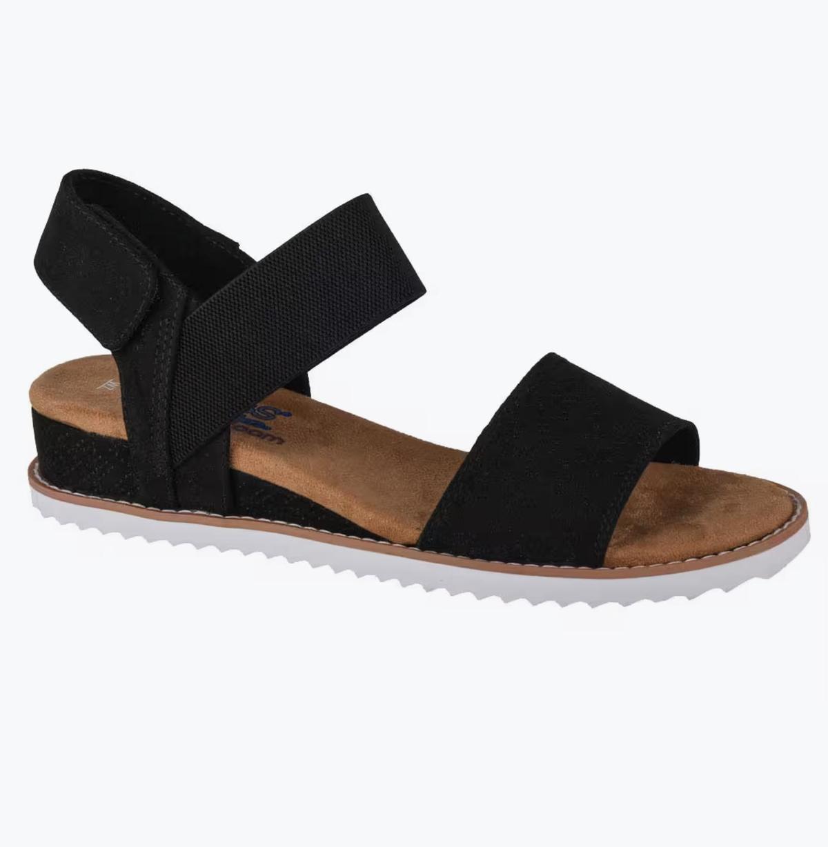 Sandales compensées basses noires