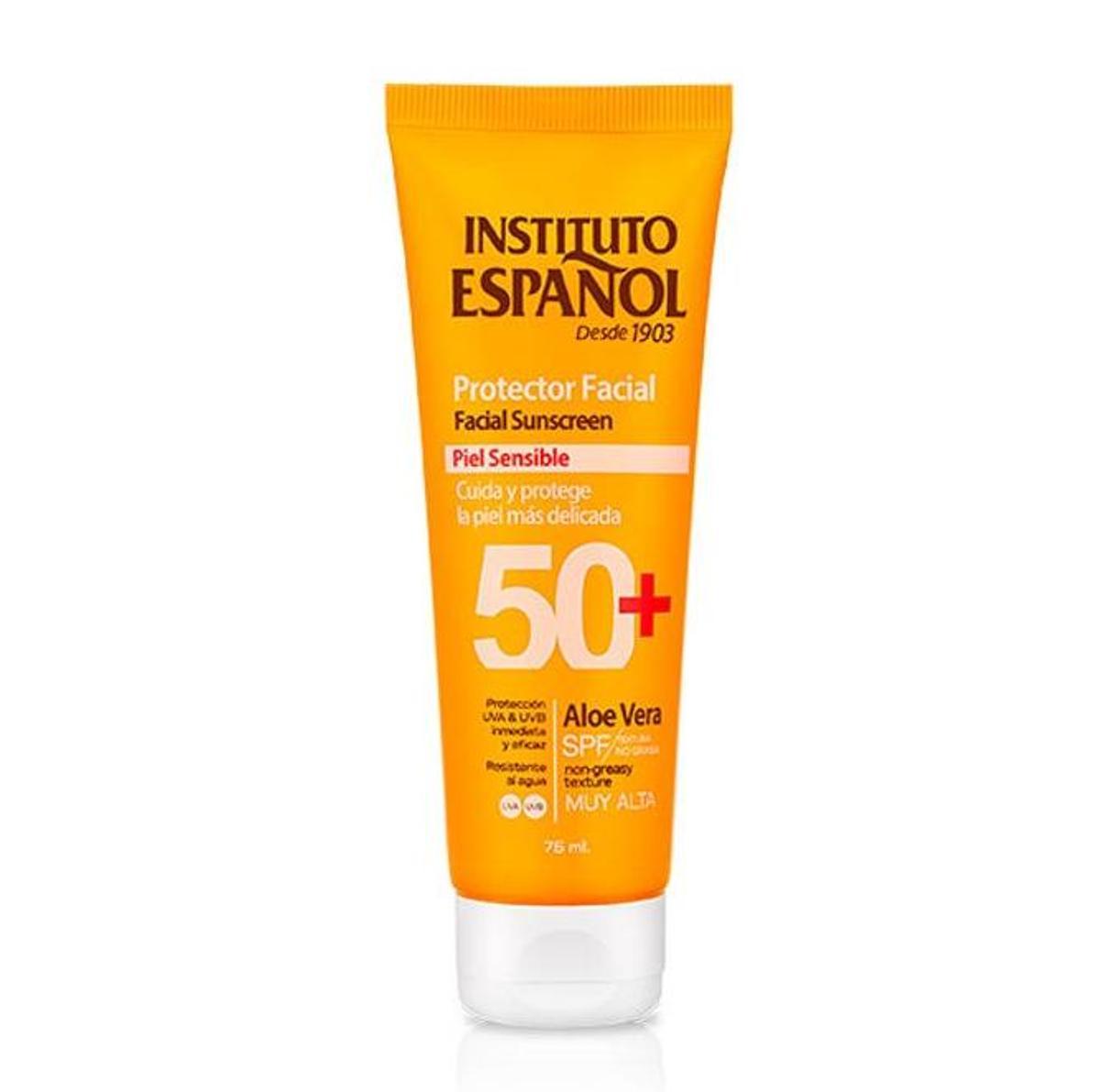 Crème solaire pour le visage peau sensible de l'Instituto Español