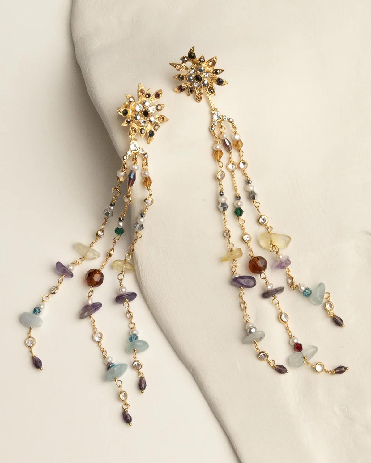 Boucles d'oreilles colorées