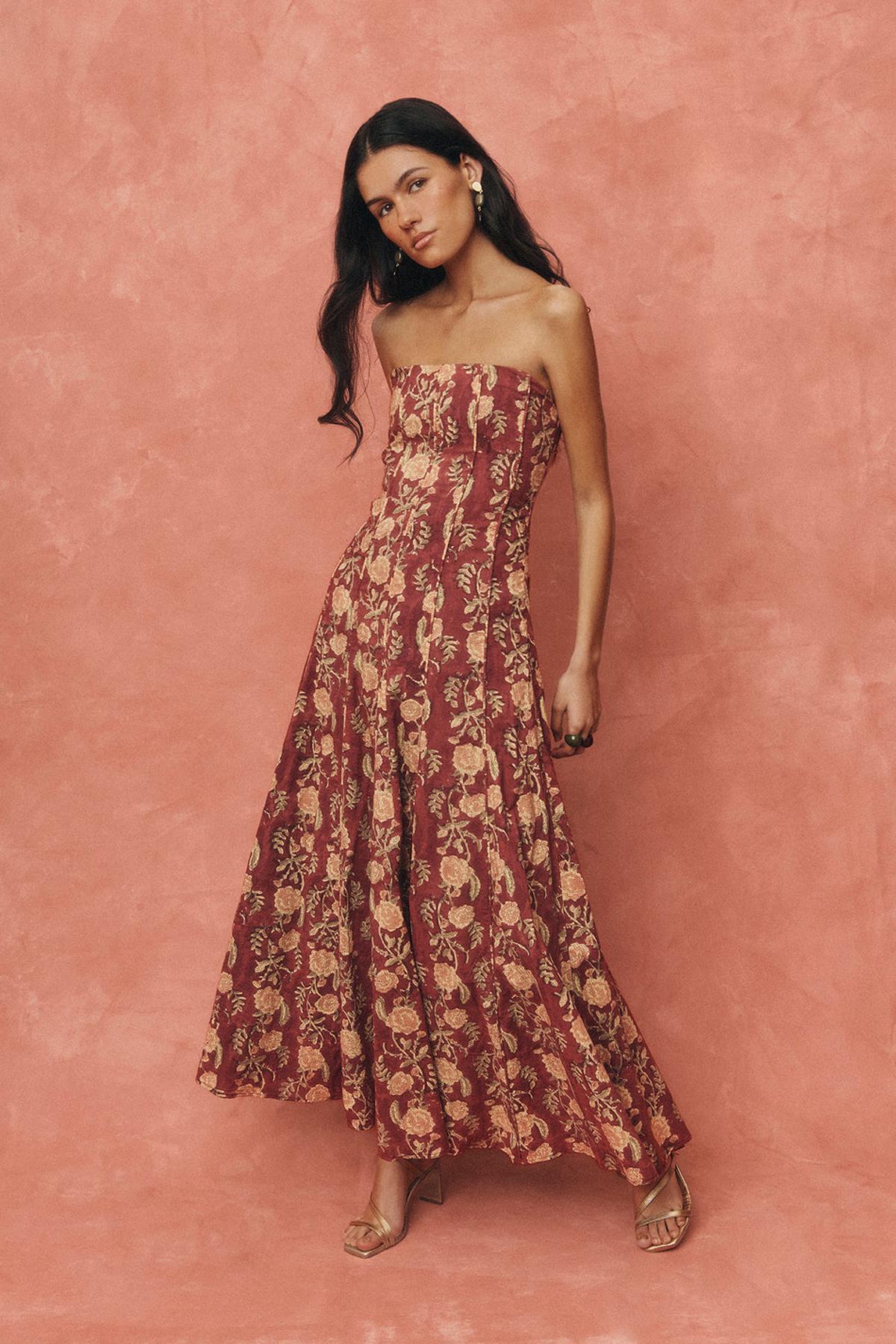 Robe bustier fleurie