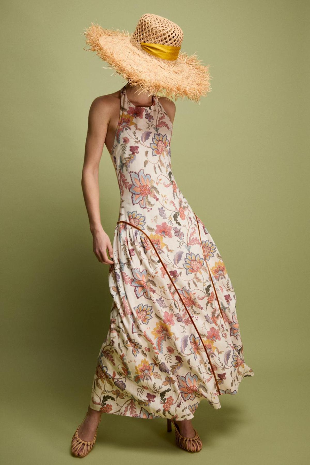 Robe fleurie licou