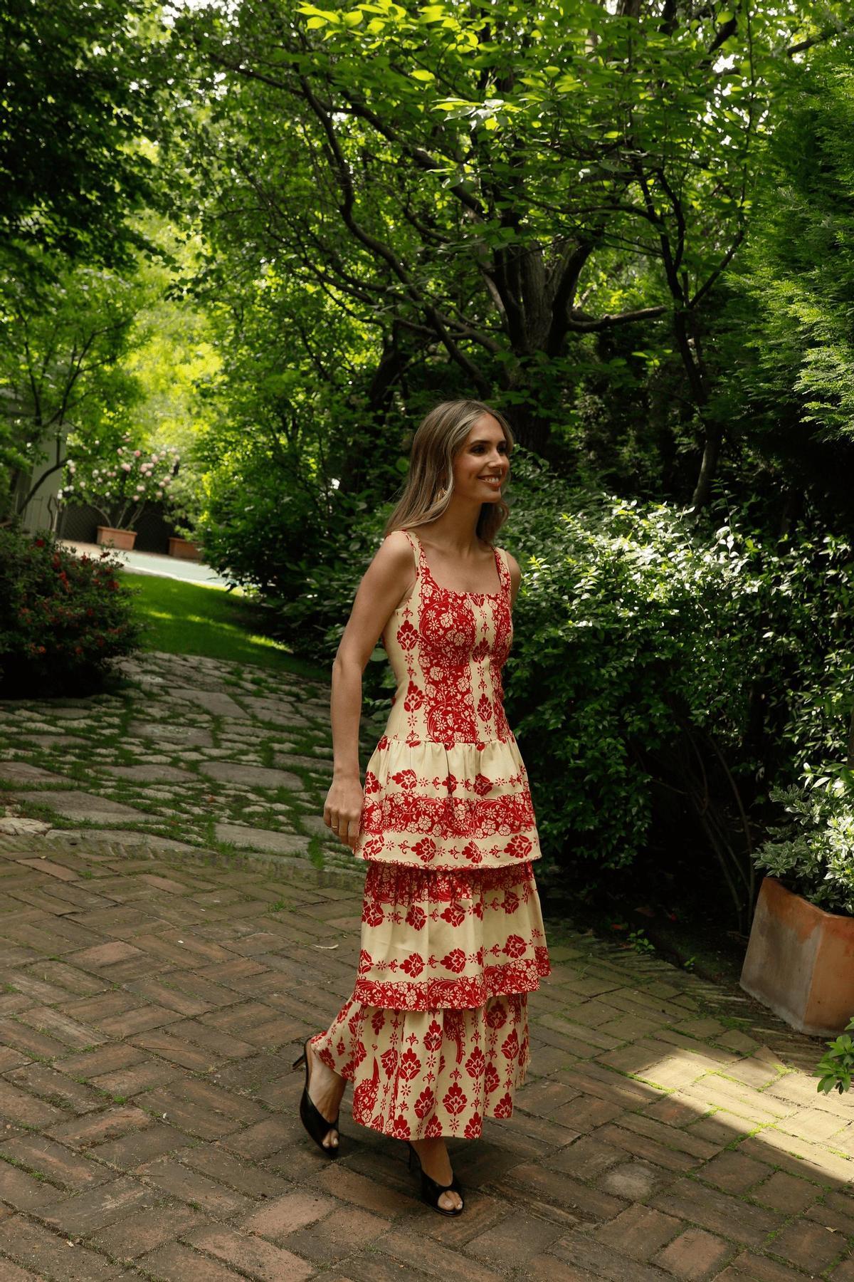 Robe à fleurs et volants