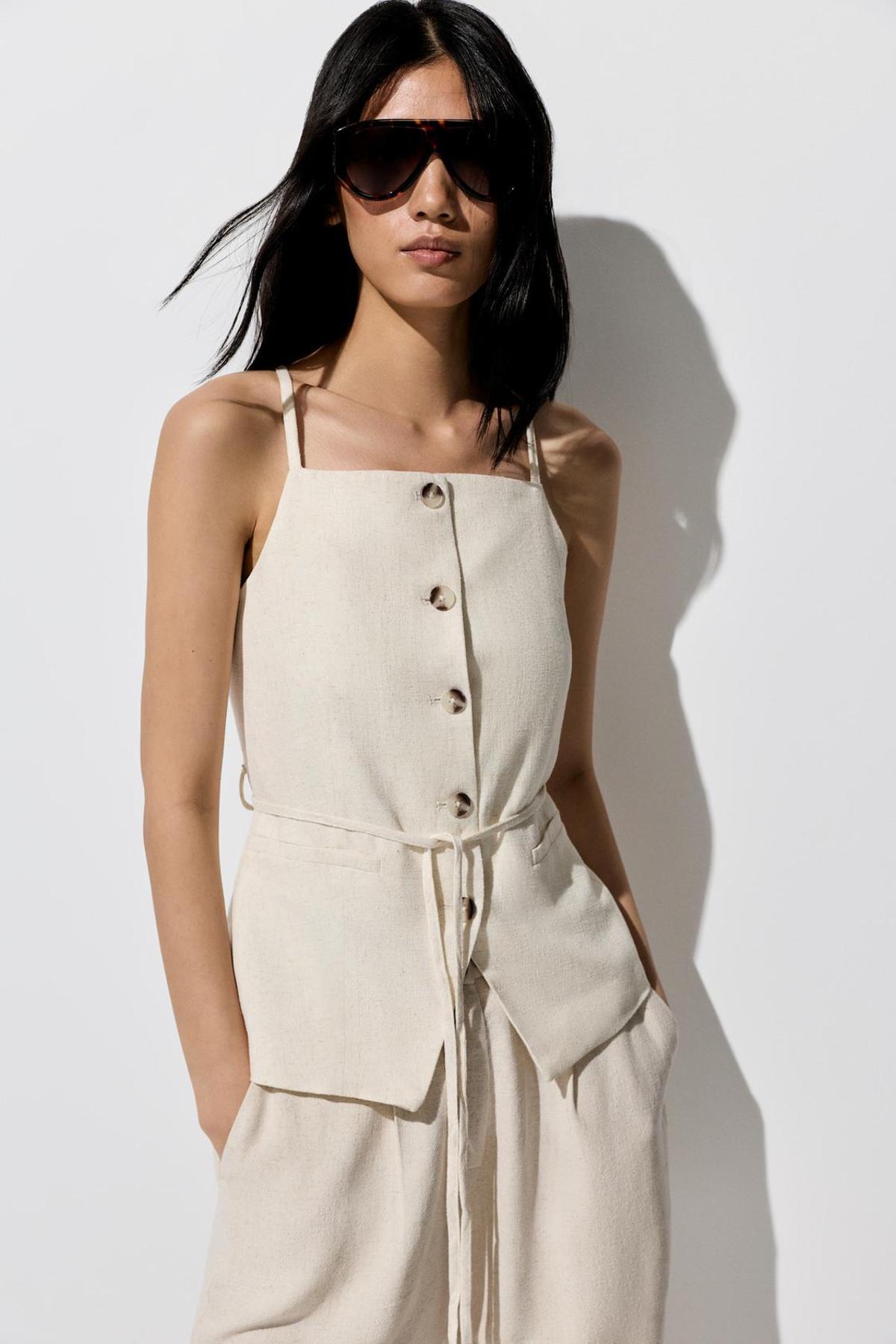 Gilet rustique beige