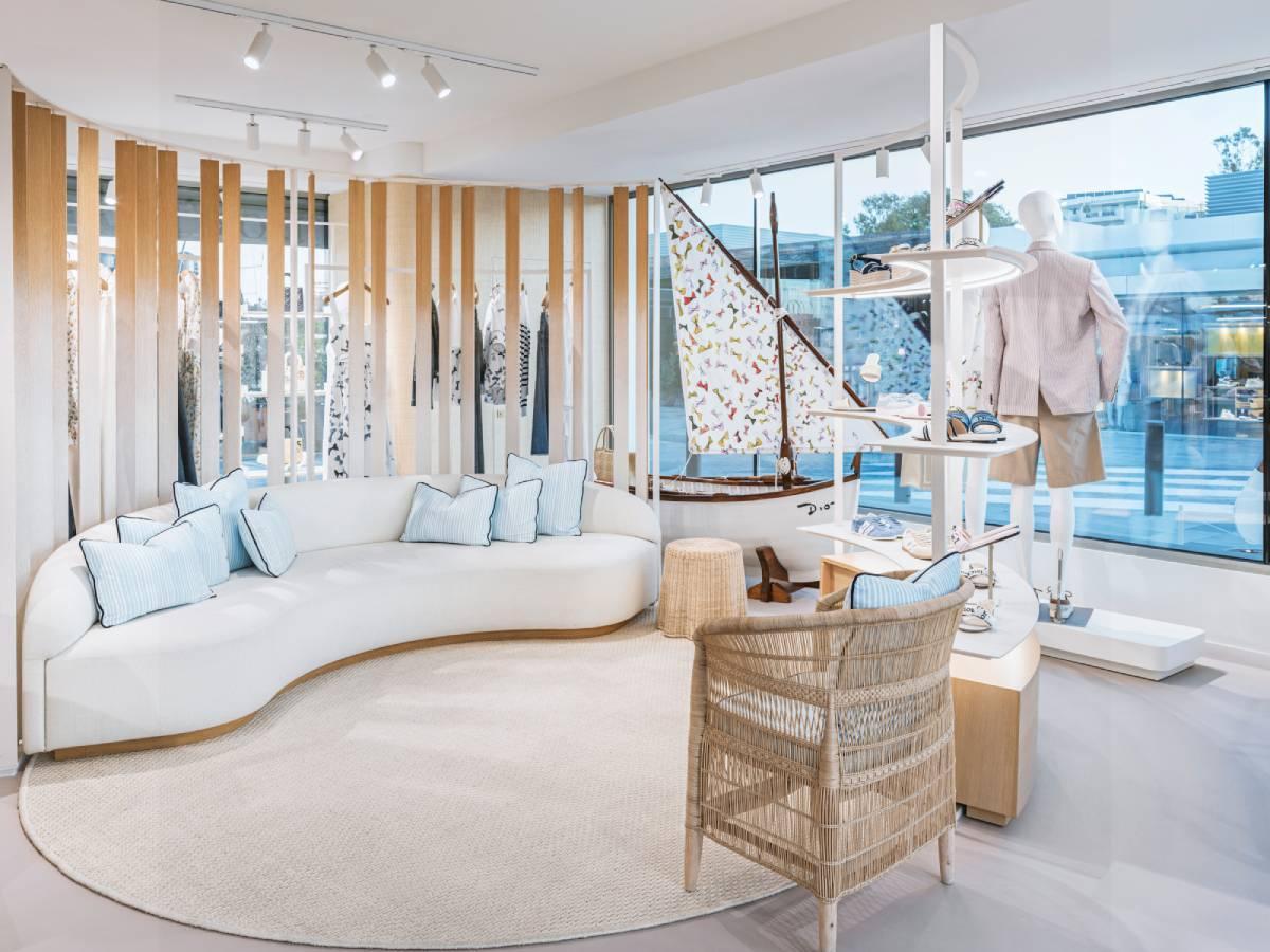 L'intérieur du 'po-up' Dior à Ibiza