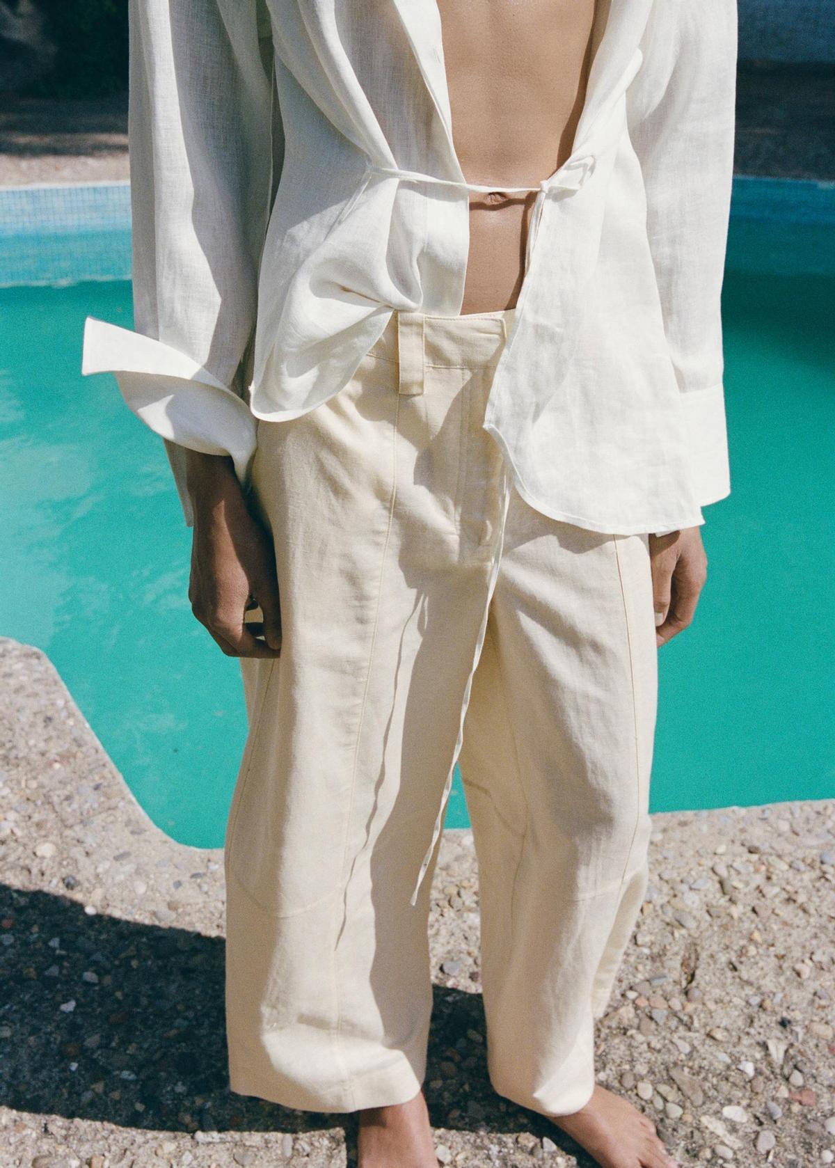 Pantalon ballon en lin