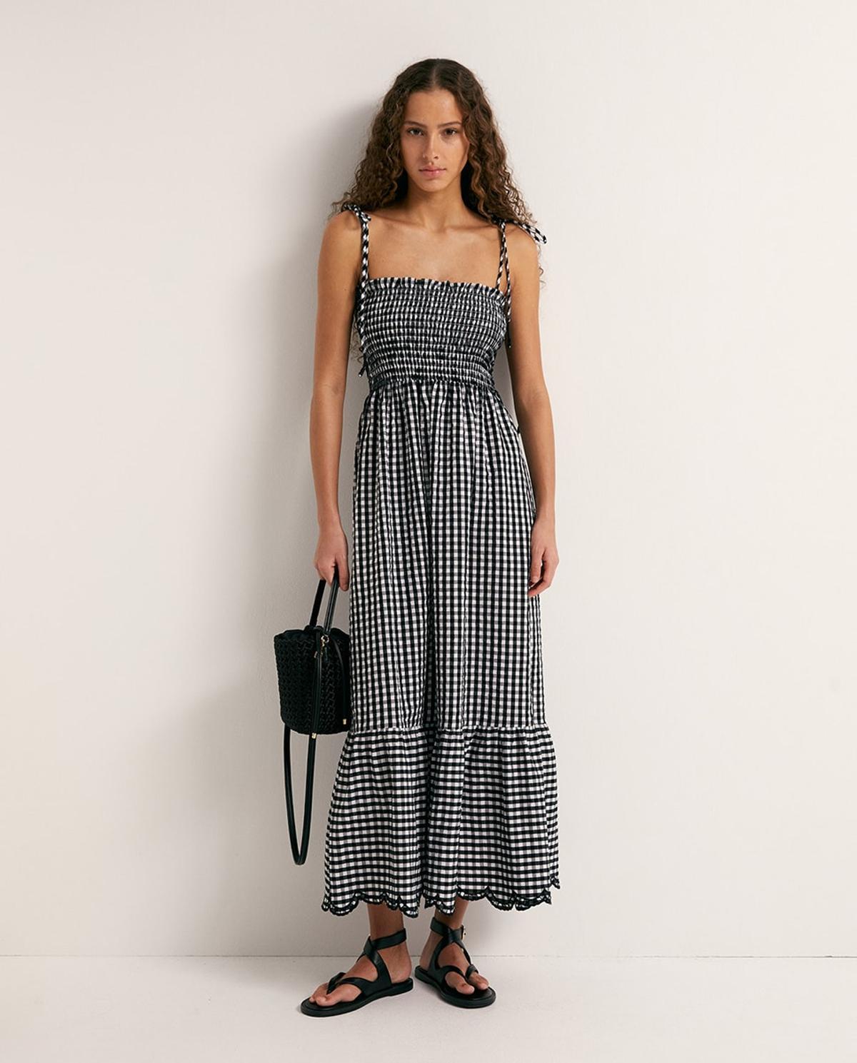 Robe midi vichy