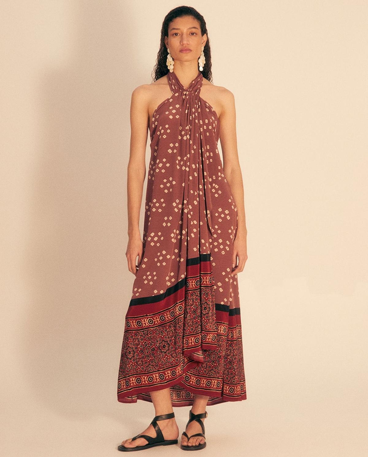 Robe dos nu imprimé bohème