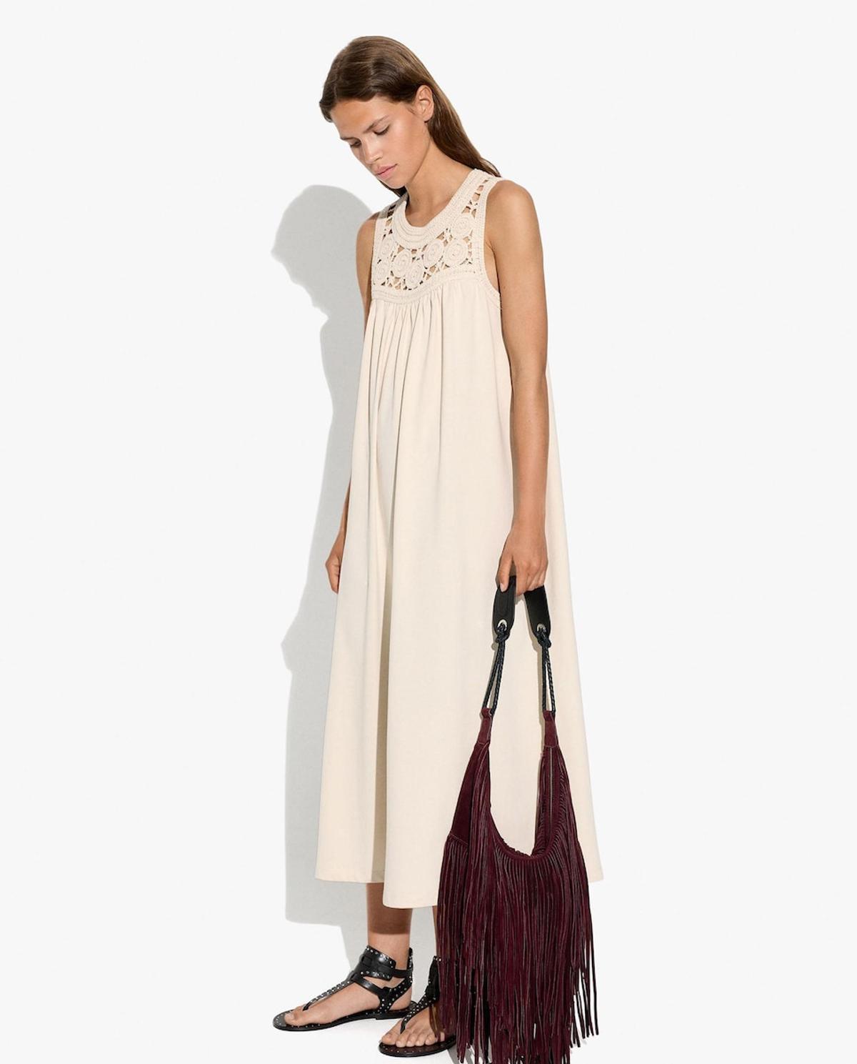 Robe combinée avec crochet