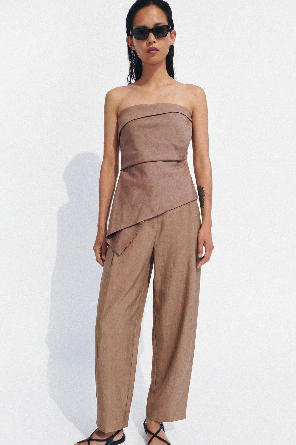 Ensemble haut et pantalon en lin