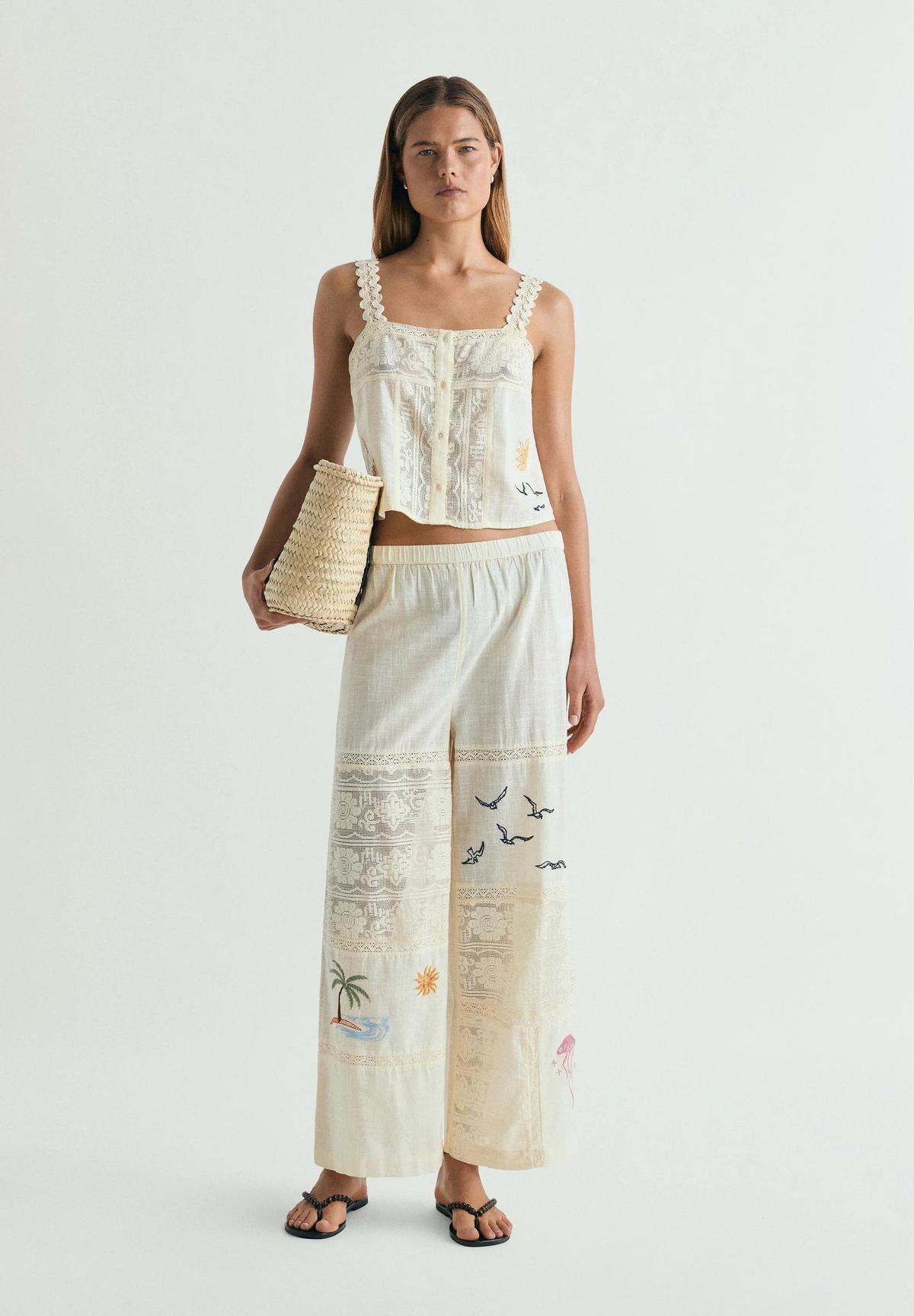 Pantalon en dentelle