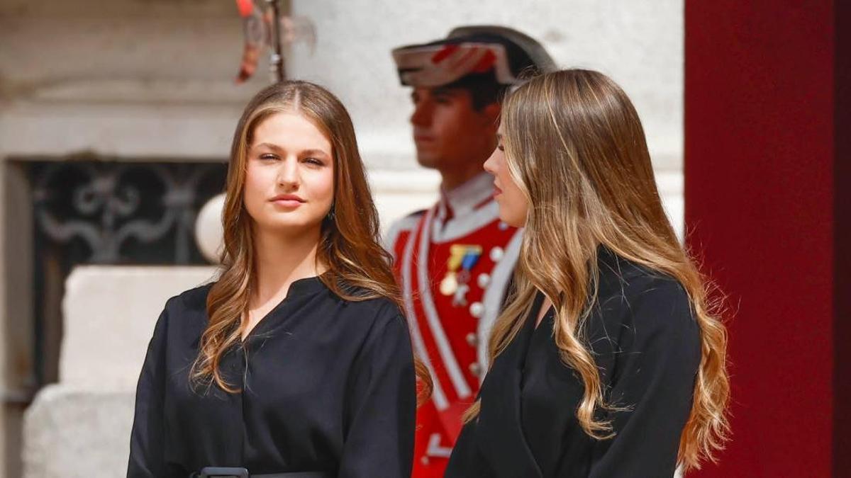 La princesa Leonor y la infanta Sofía cumplen con el protocolo para recibir al Papa León XIV en Madrid: todos los detalles de sus looks