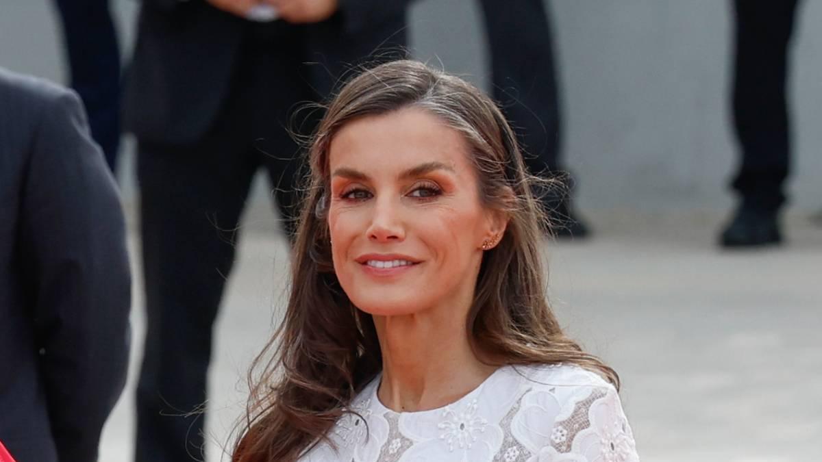 El vestido de la reina Letizia para la recepción del Papa León XIV en Madrid