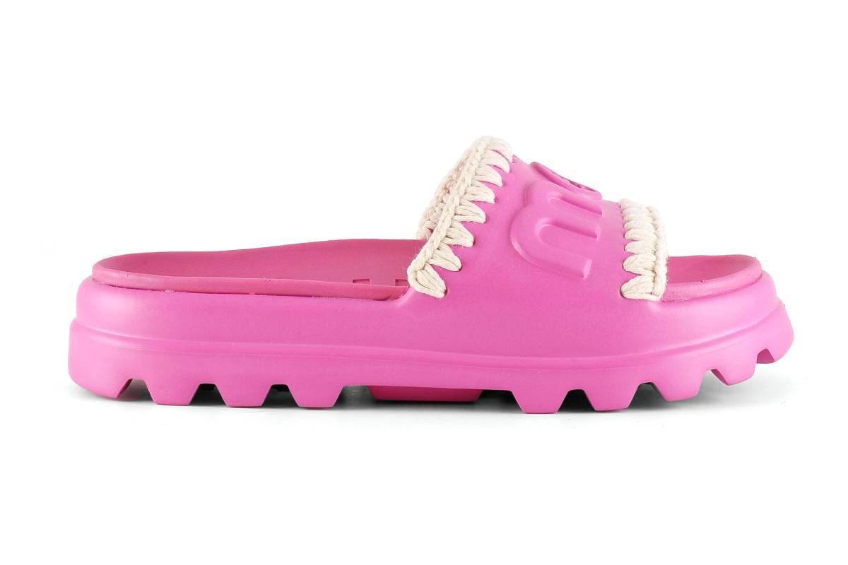 Sandales pelle fuchsia, par Mou