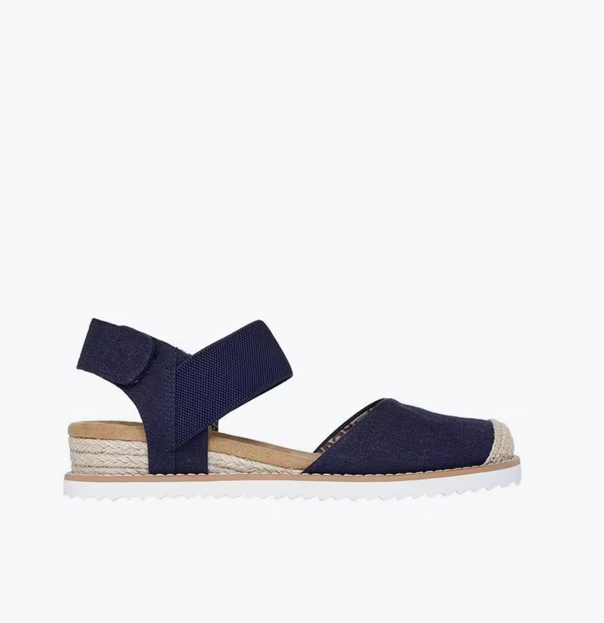 Espadrilles bleues à cale basse confortable