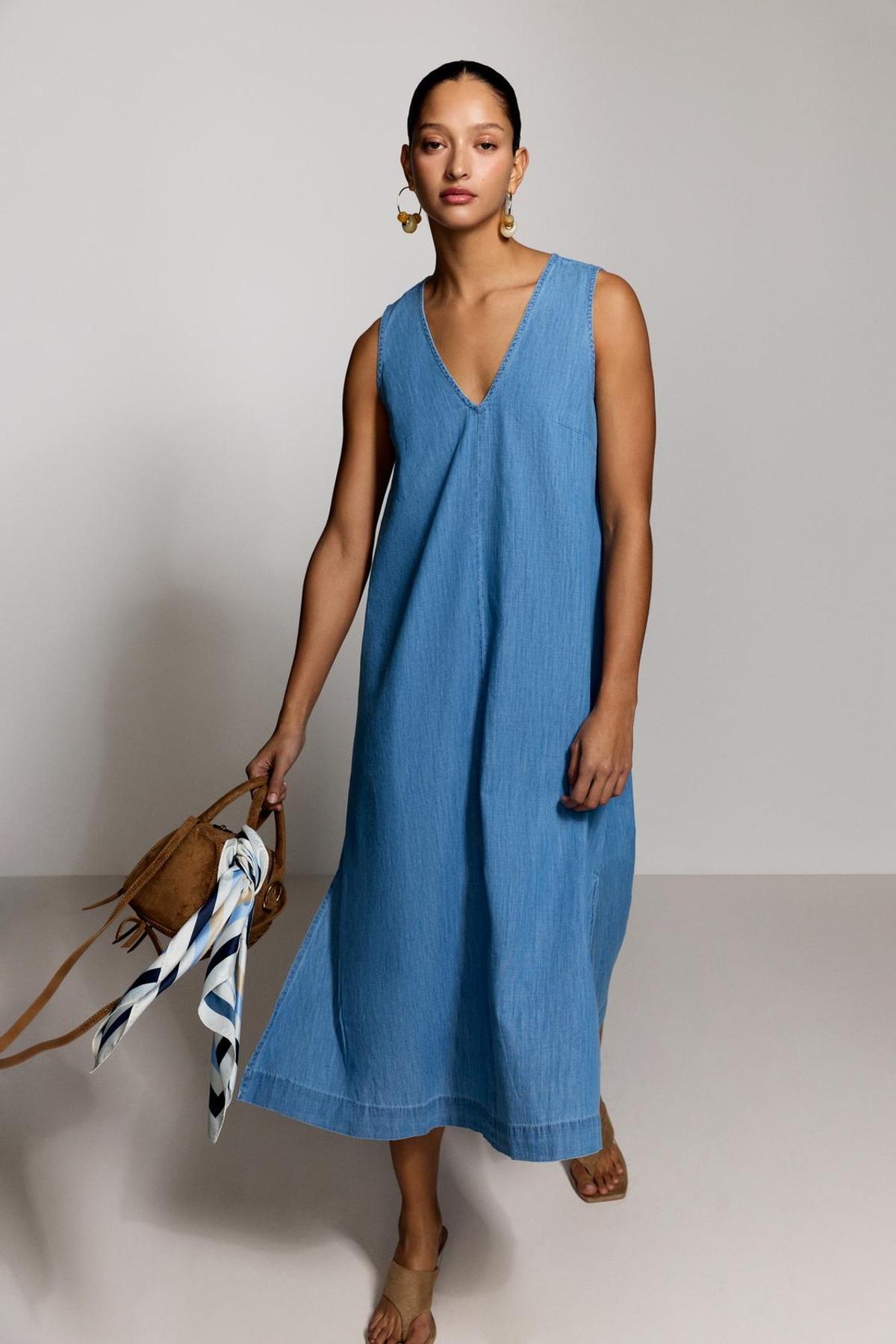 Robe midi esprit jean