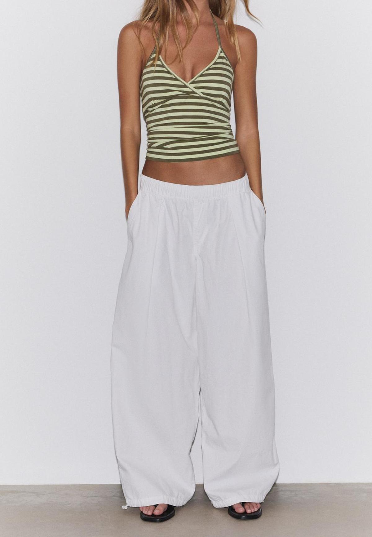 Pantalon en popeline Barrel
