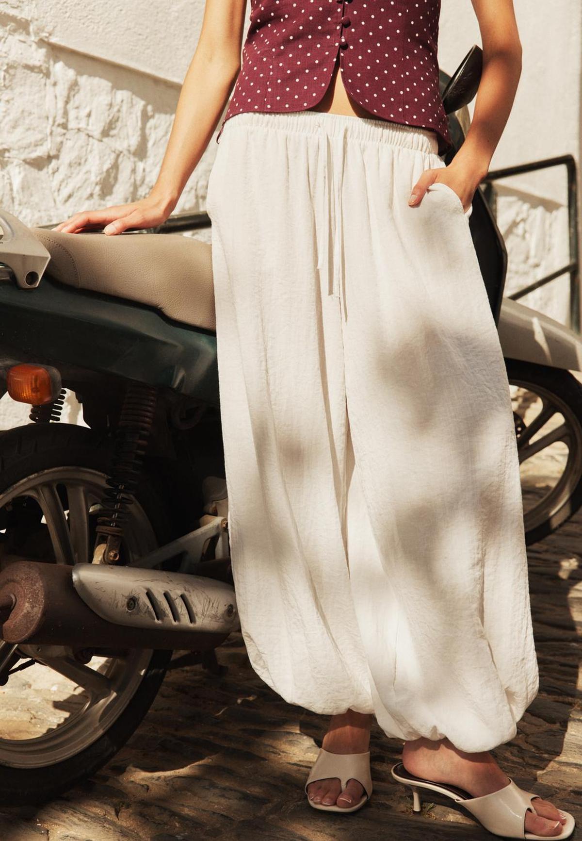 Sarouel blanc fluide