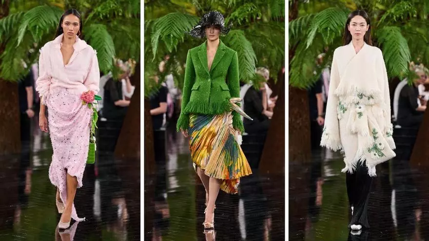 Le Dior le plus poétique de Jonathan Anderson dans son défilé Haute Couture : palmiers, sculptures et robes de contes de fées