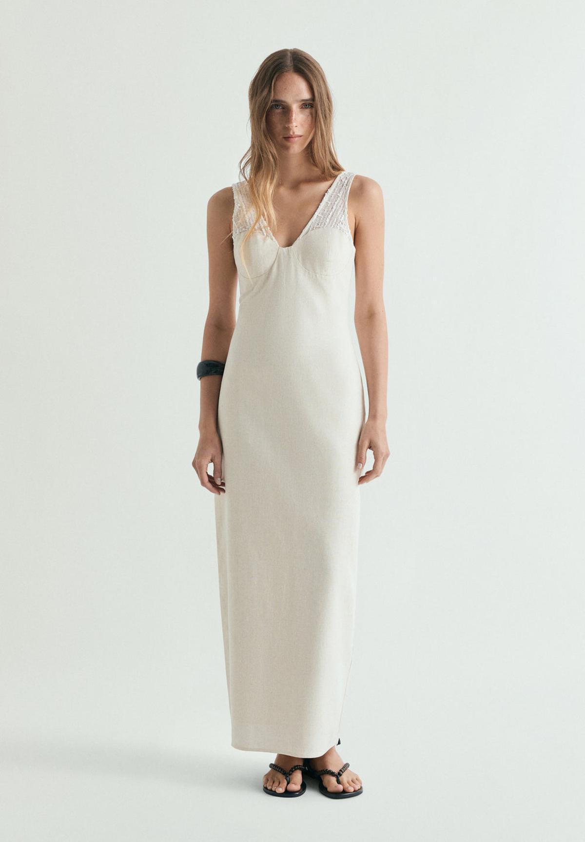 Robe en lin blanc