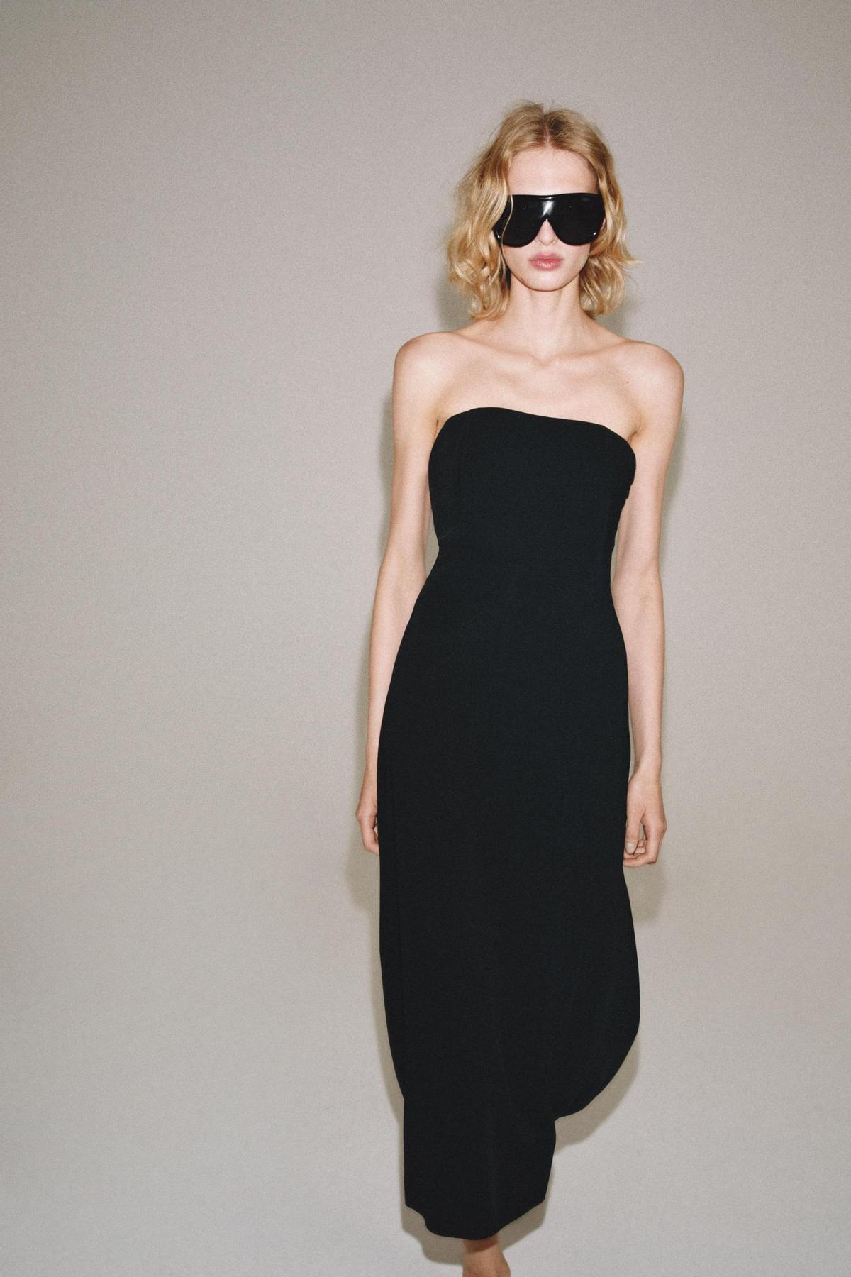 Robe midi bustier noire