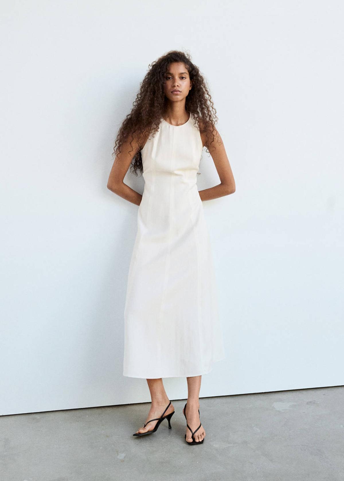 Robe évasée blanche