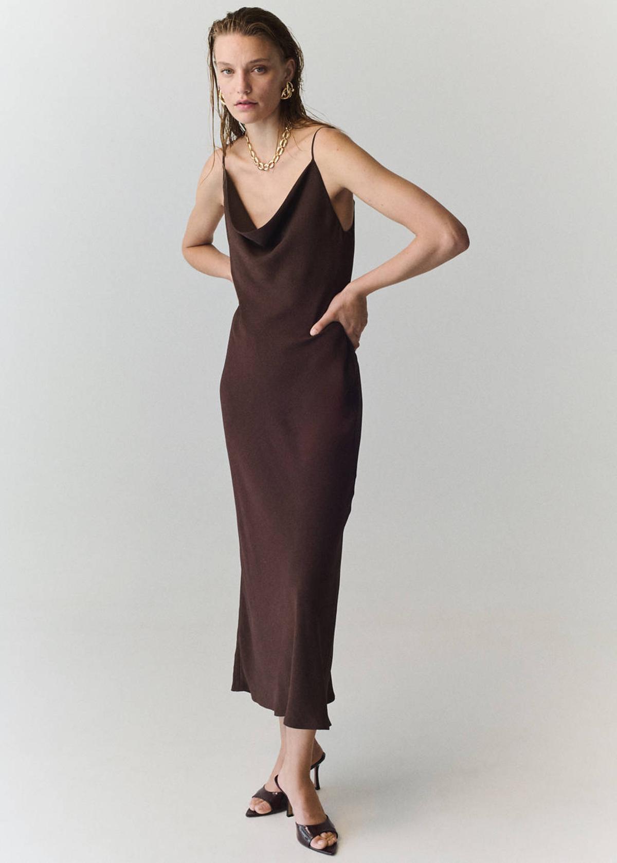 Robe drapée effet froissé