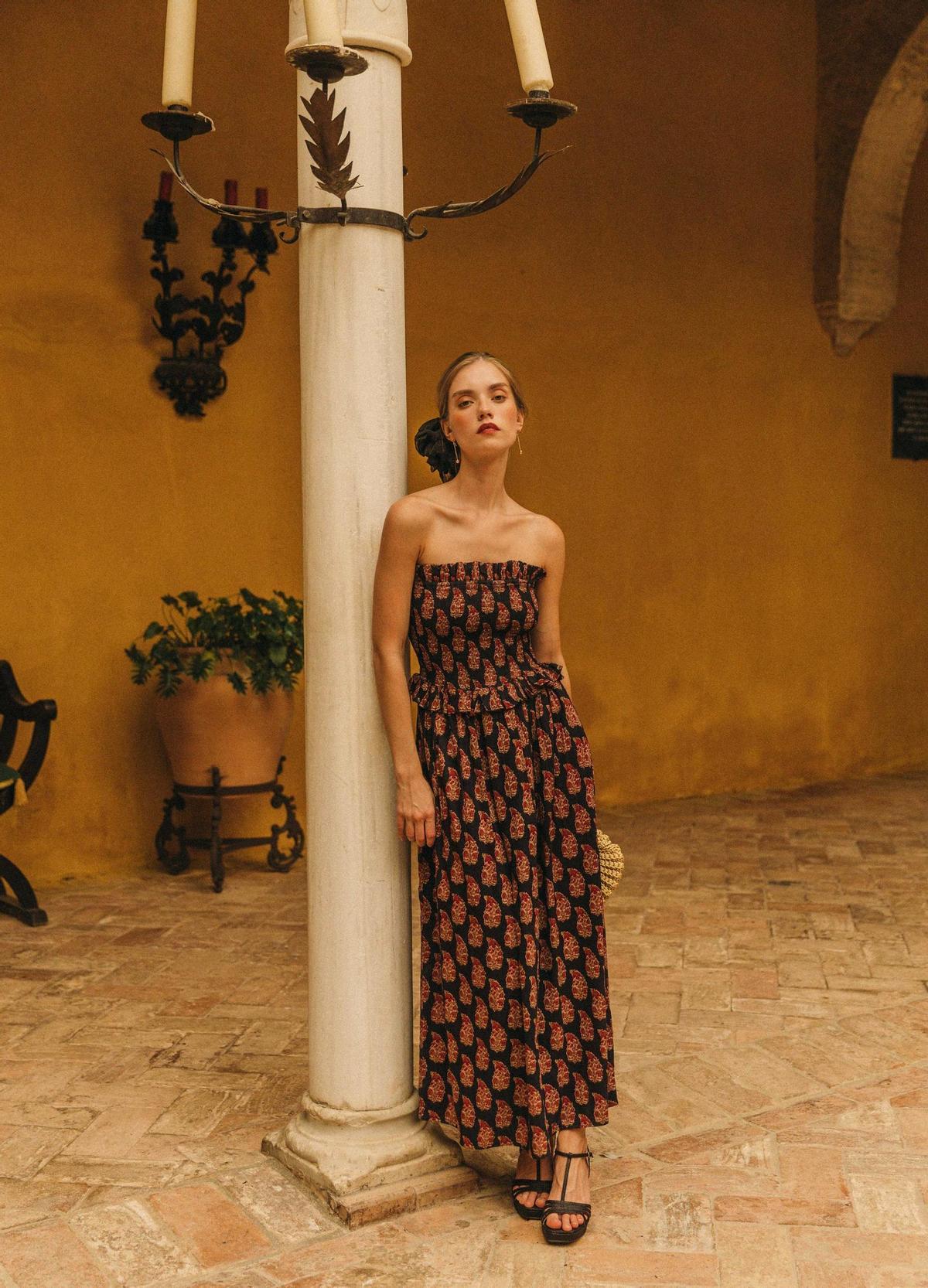 Robe bustier imprimée