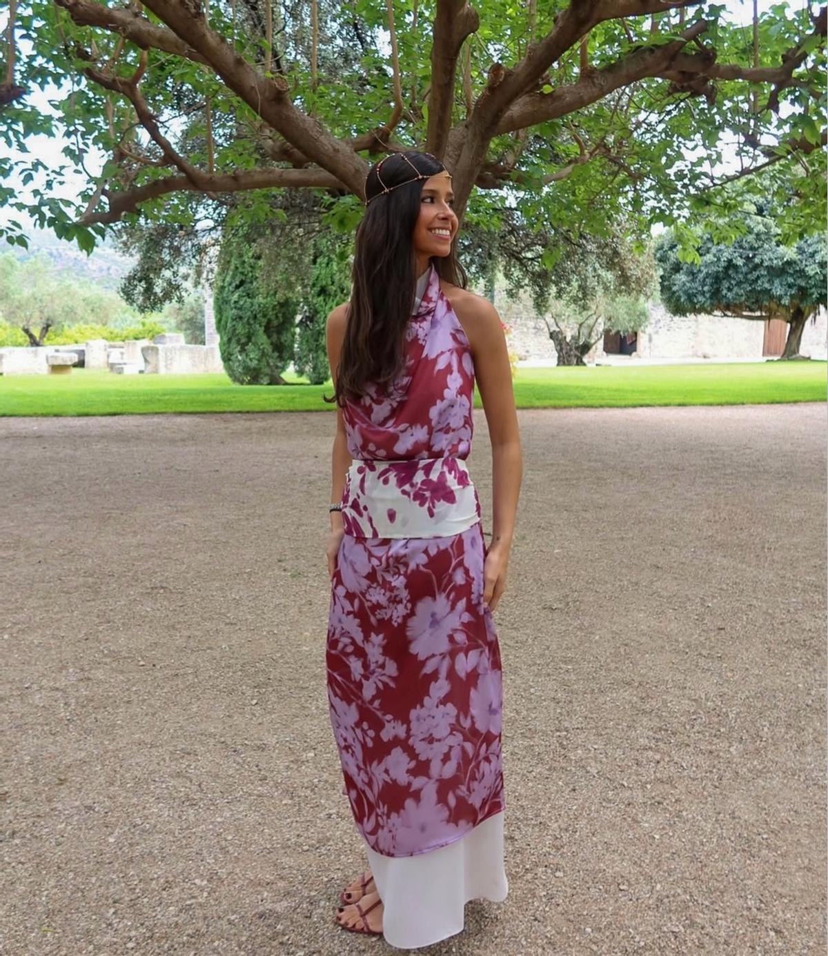 Robe dos nu fleurie