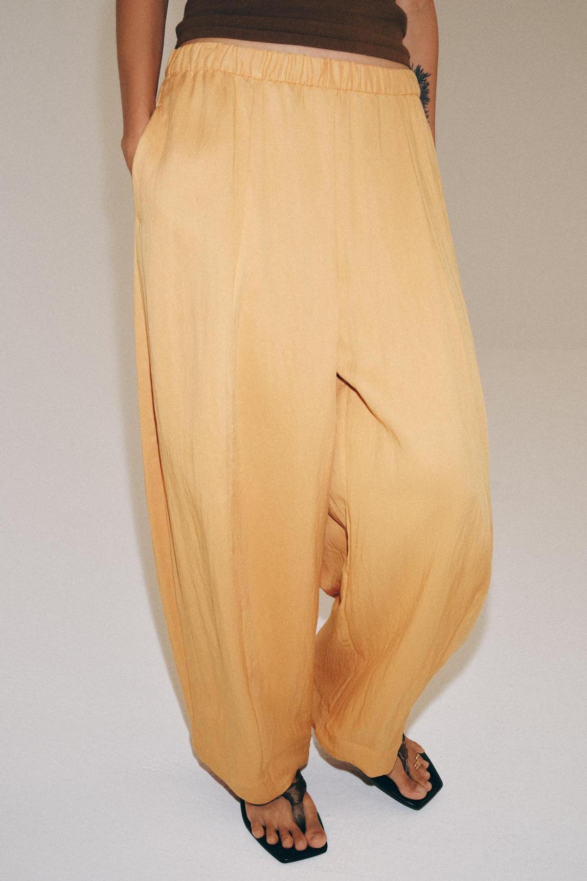 Pantalon large canon fluide