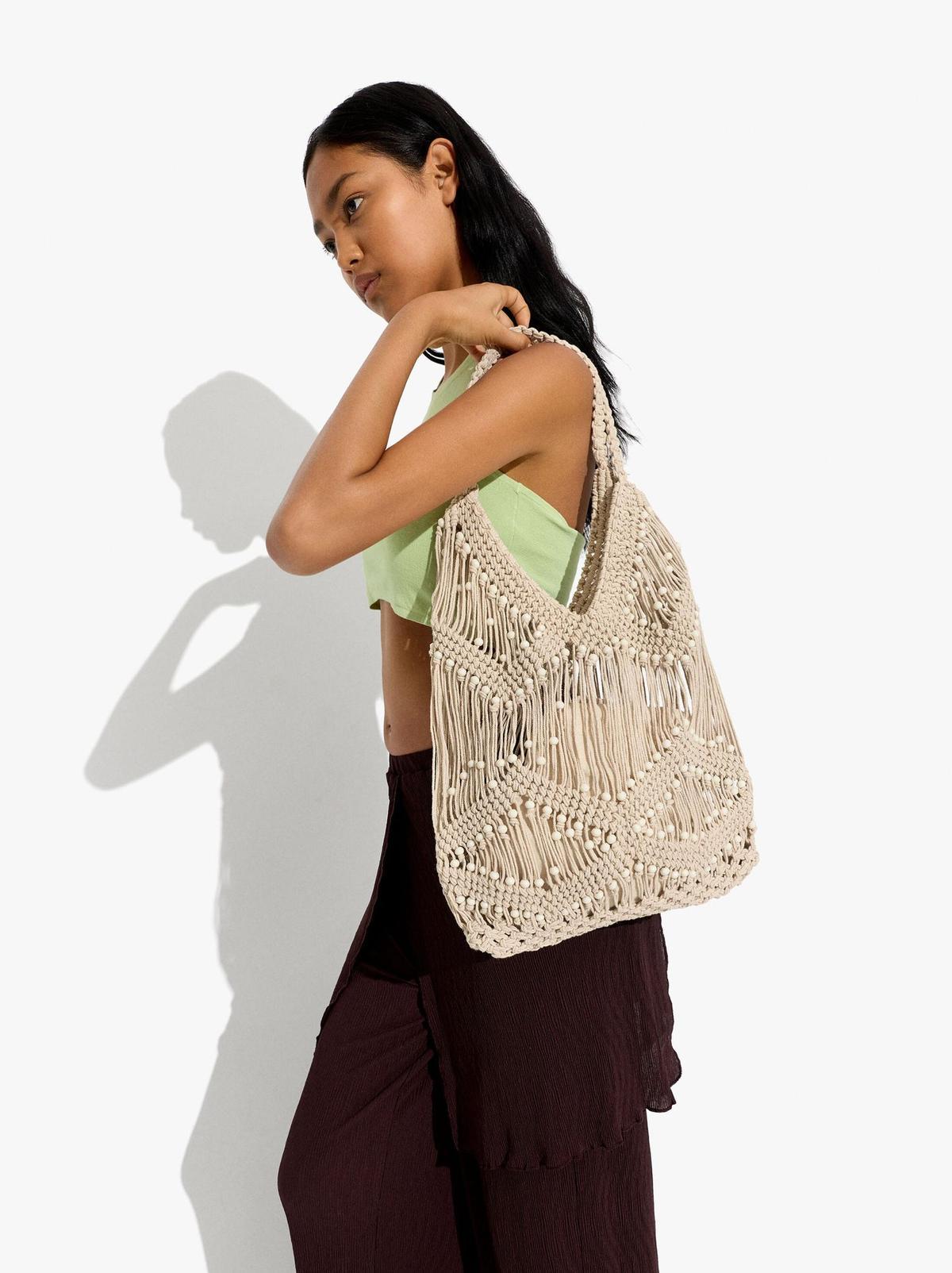 Sac cabas tressé