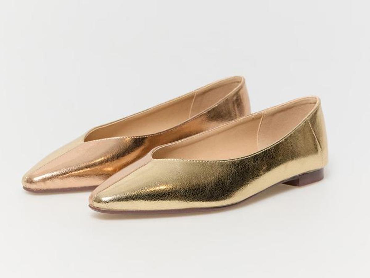 Les ballerines dorées d'El Corte Inglés