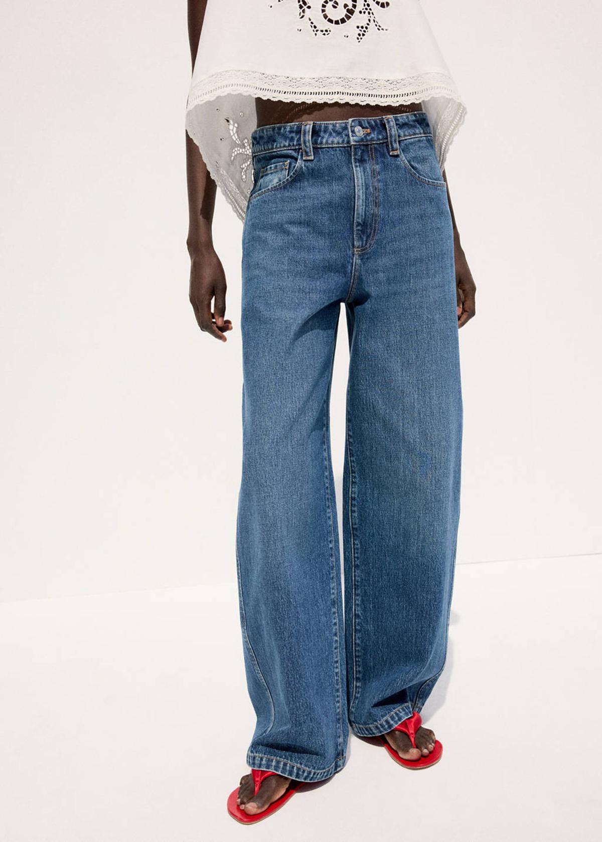 Jean ballon taille mi-haute