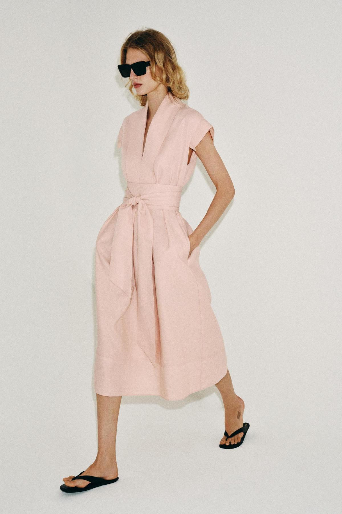 Robe chemise ceinturée