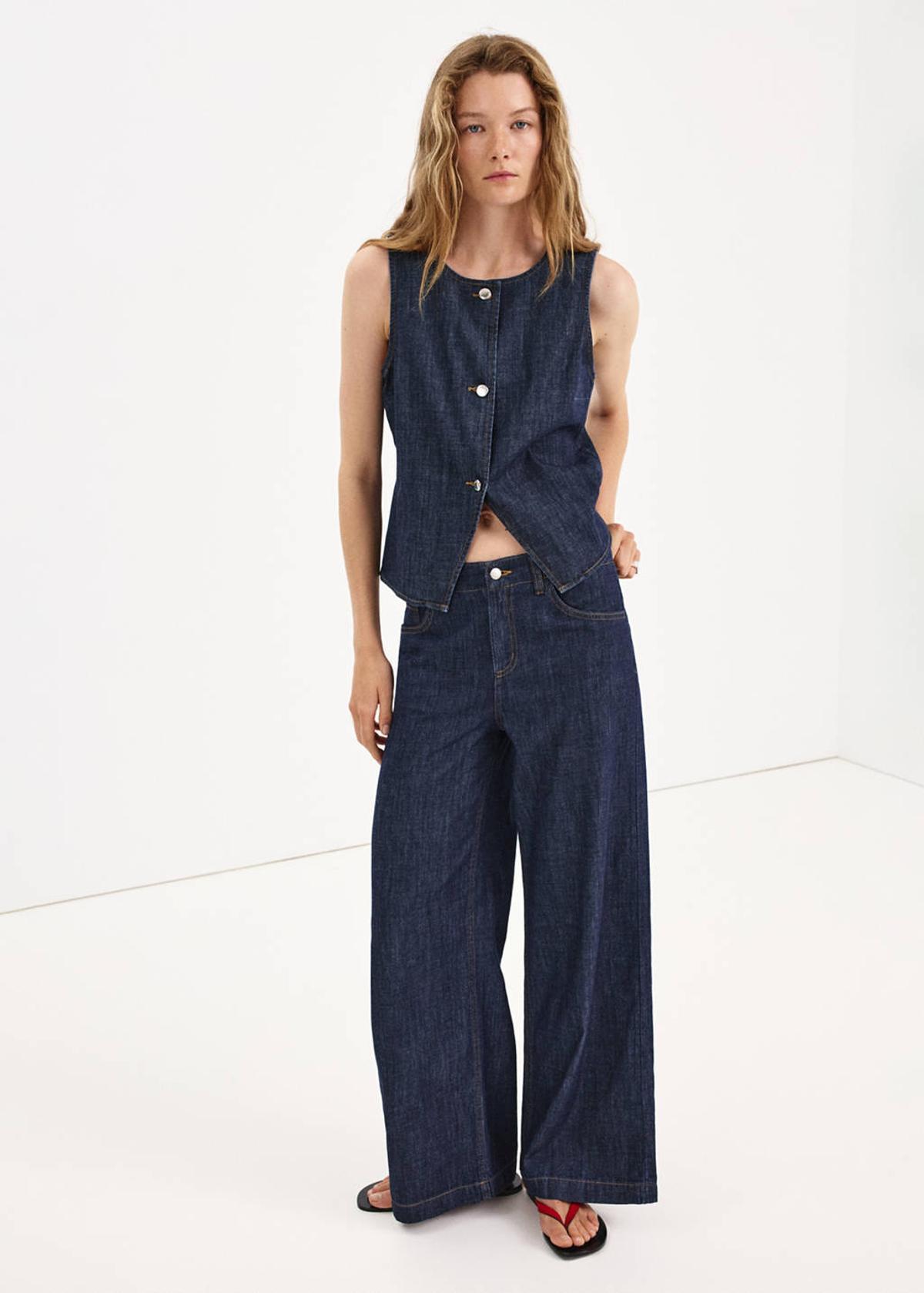 Ensemble gilet et pantalon en jean