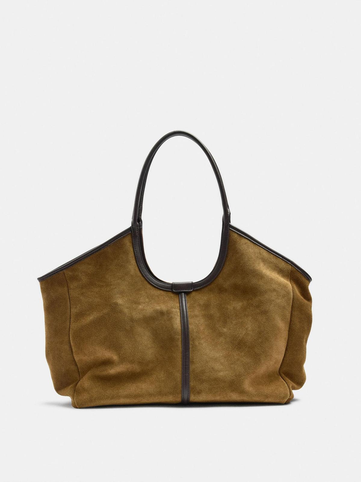 Sac cabas en cuir moutarde