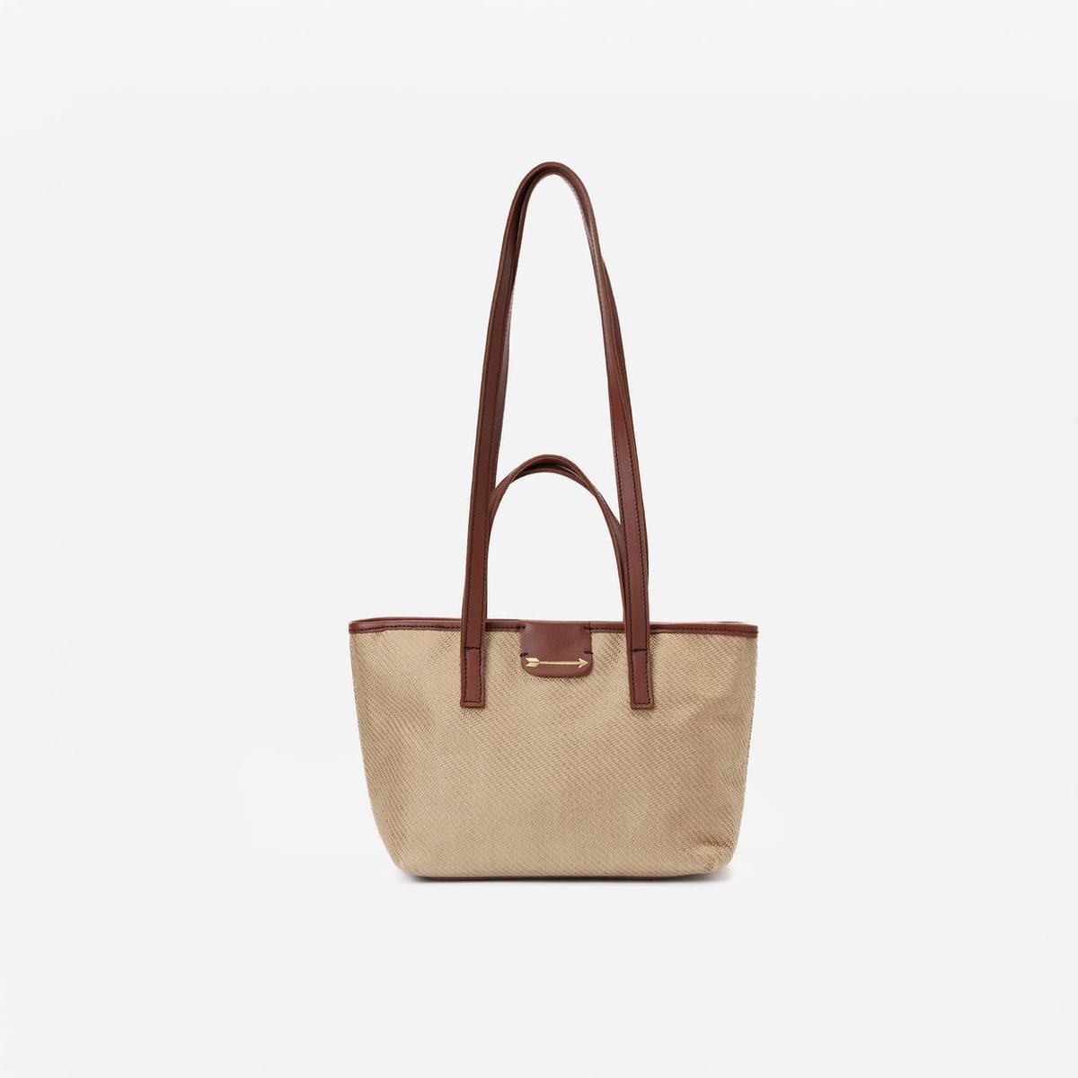 Mini sac en raphia couleur brique