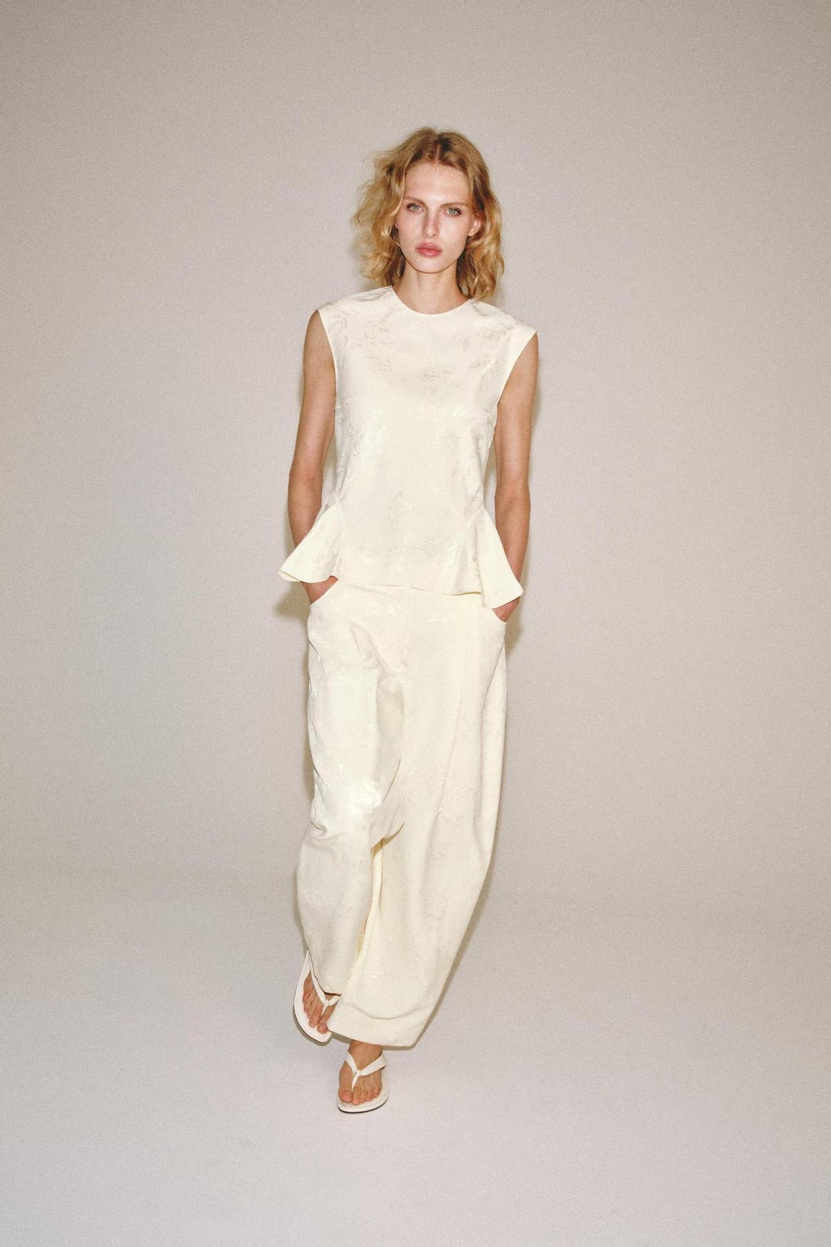 Ensemble haut et pantalon en jacquard