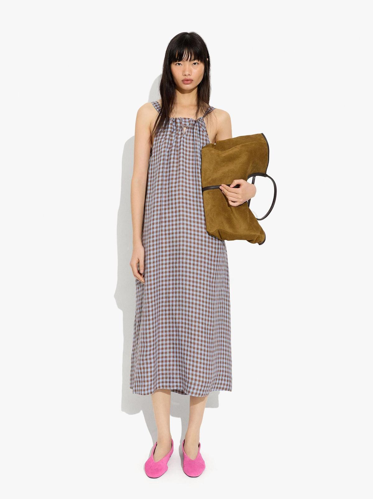 Robe midi vichy