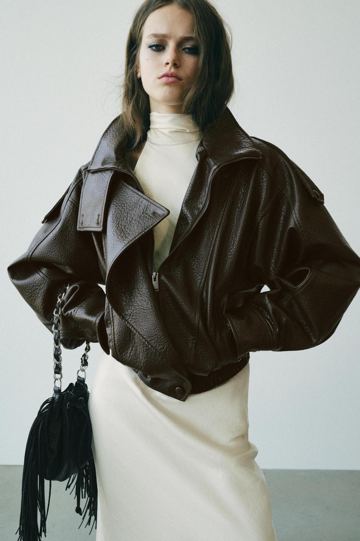 Blouson motard en cuir