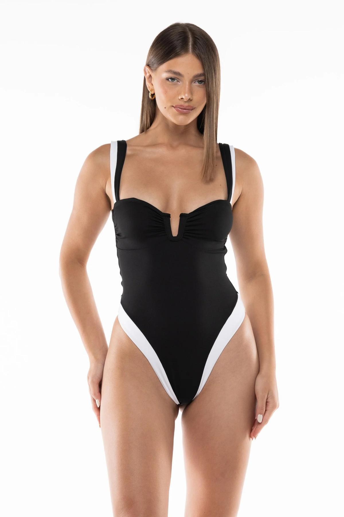 Maillot de bain bicolore