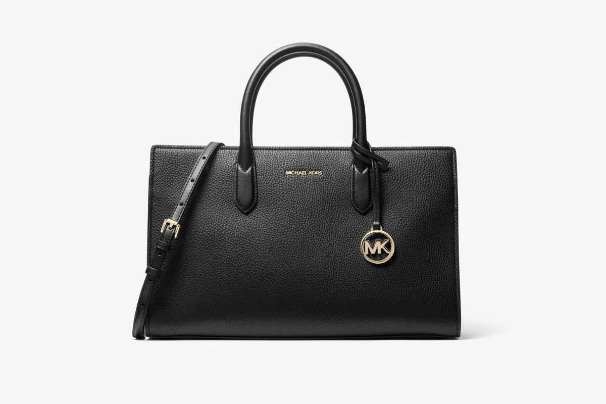 Sac bandoulière femme moyen Scarlett Satchel en cuir grainé