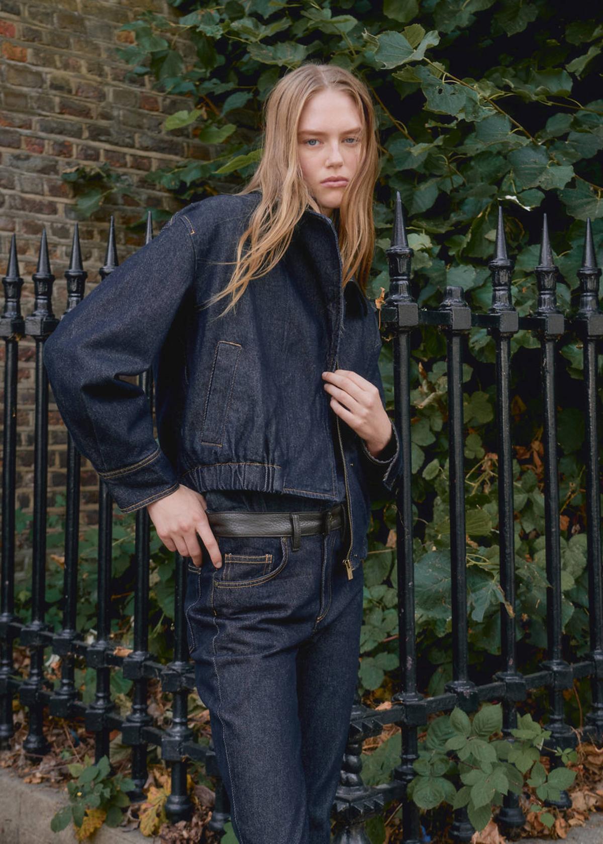 Blouson aviateur en jean