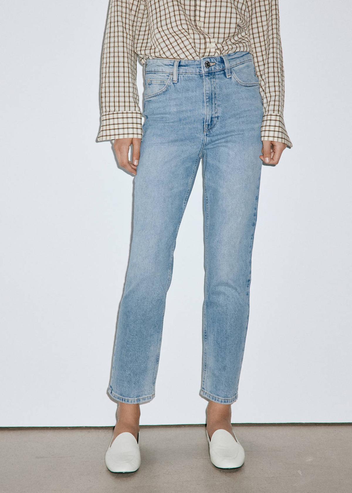 Jean mom taille haute