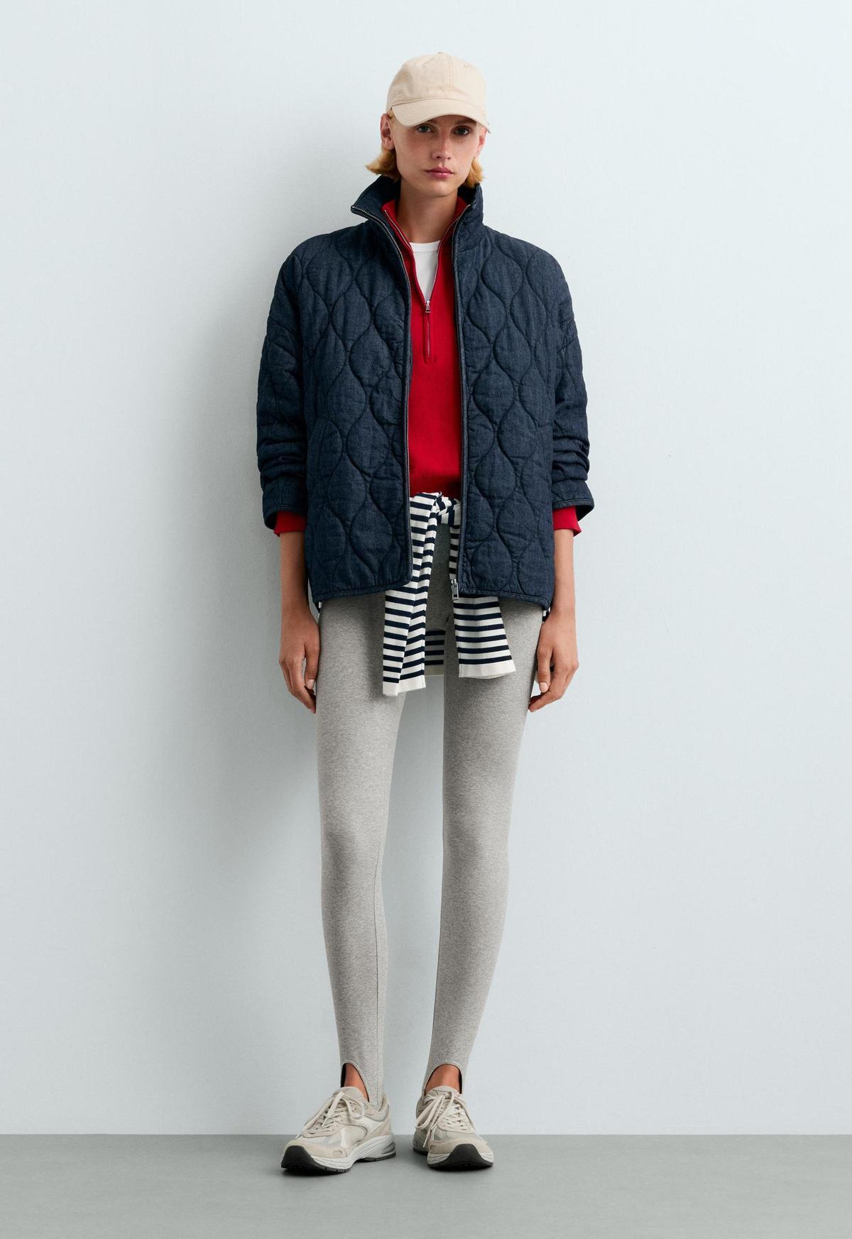 Doudoune effet denim