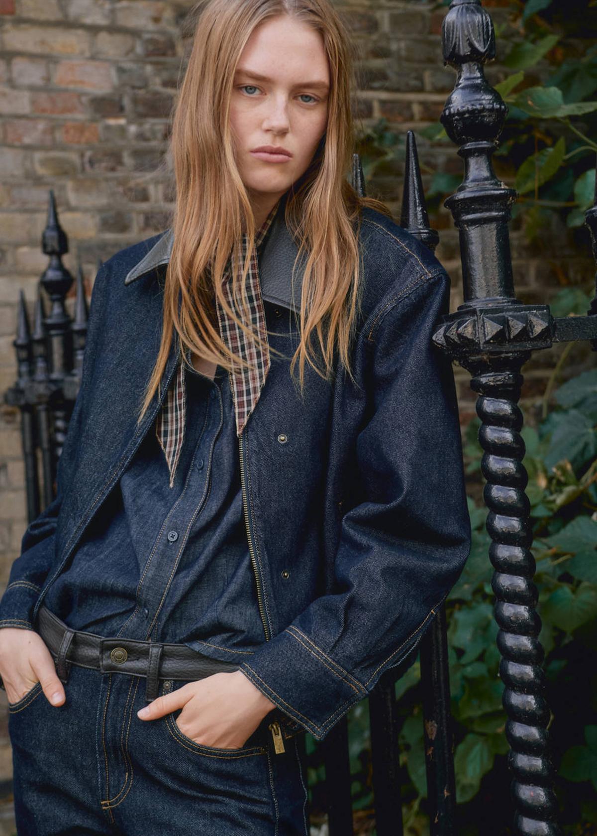 Blouson aviateur en jean
