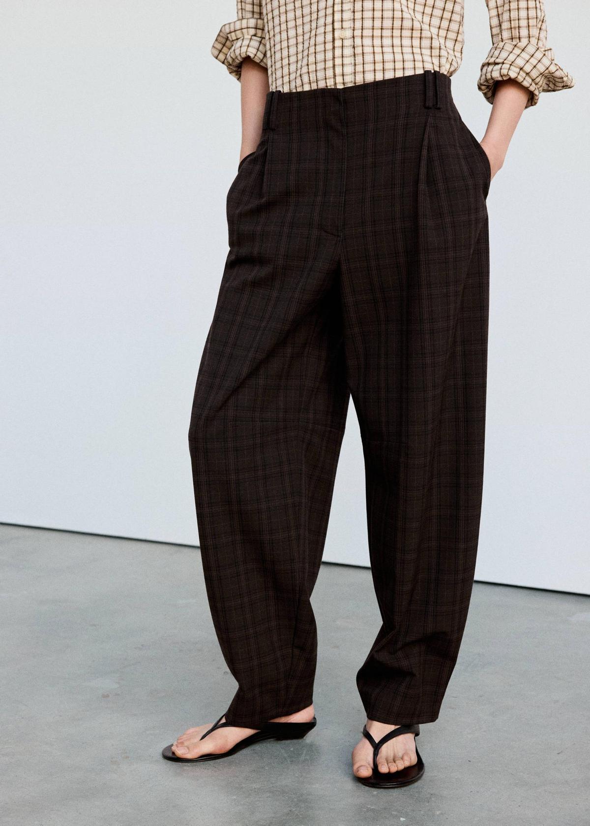 Pantalon ballon à carreaux