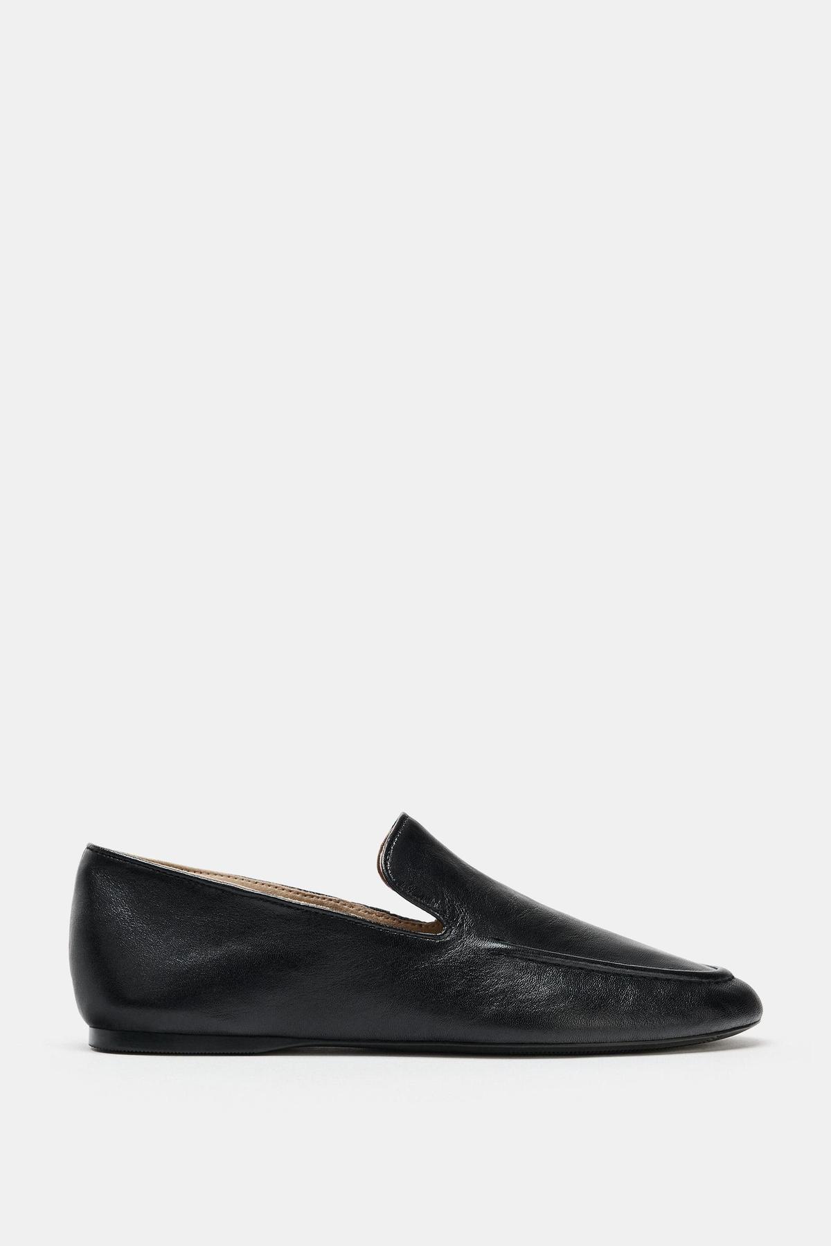 Mocassins plats en cuir