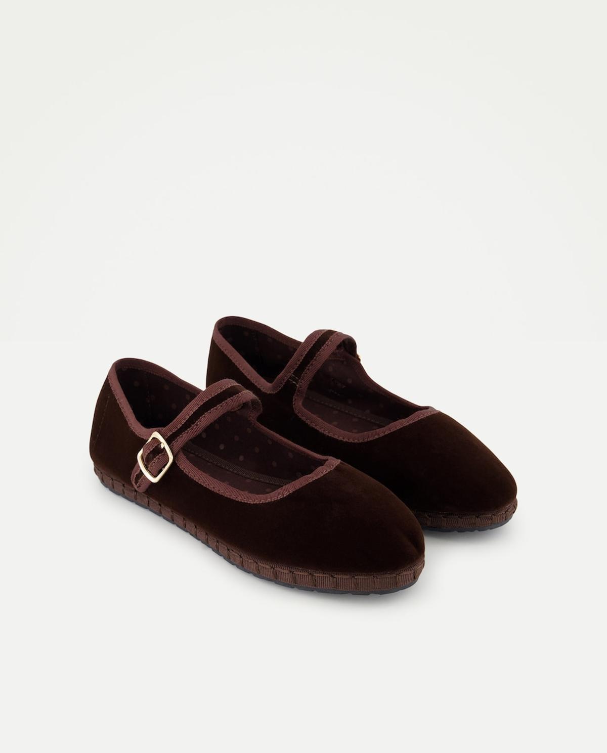 Ballerines en velours Mary Jane