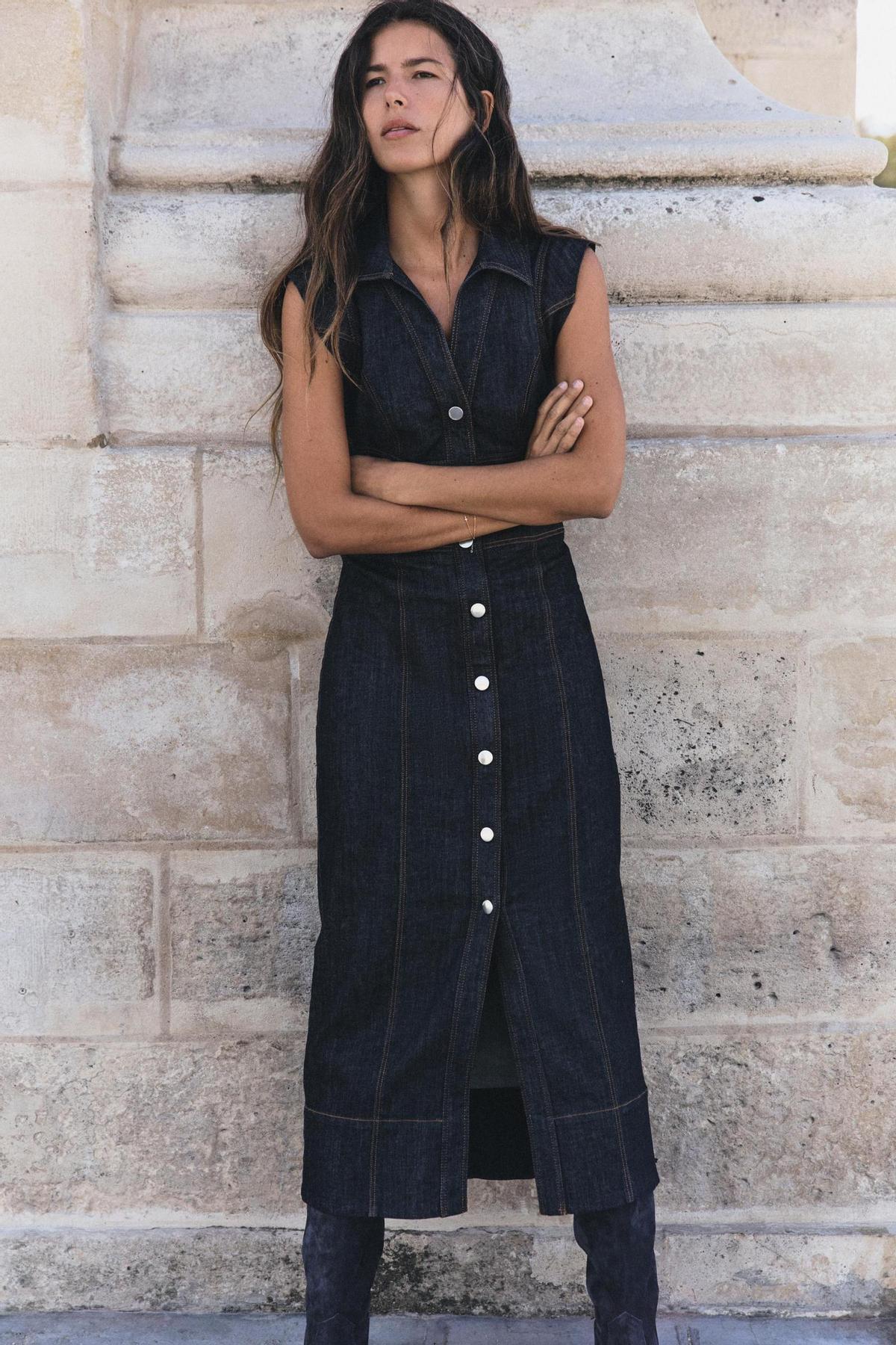 Robe midi en jean
