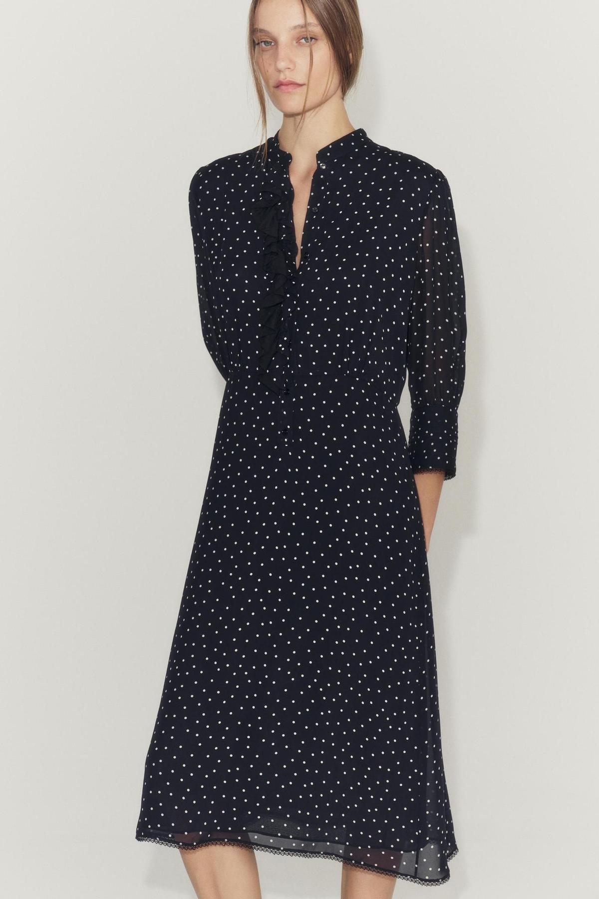 Robe imprimée à pois